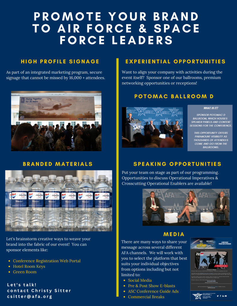 2023 Air, Space & Cyber Conference Advertising Opportunities Air & Space Forces Association