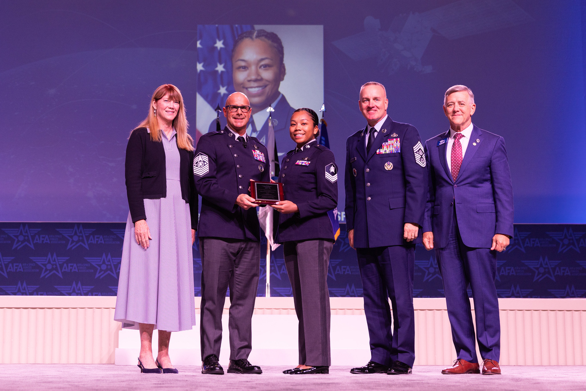 AFA Presents USSF Sergeant Momomi Atkinson with Pitsenbarger Full Measure Award 